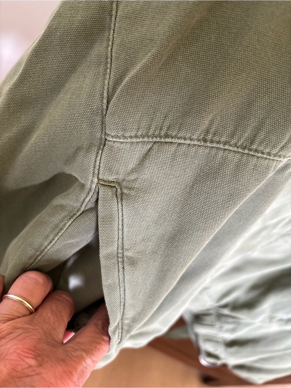 NWT ANTHROPOLOGIE Canvas Oversized Utility Jacket, Cotton,Army Green, Fall LP - Picture 7 of 15